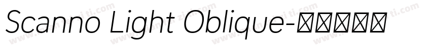 Scanno Light Oblique字体转换